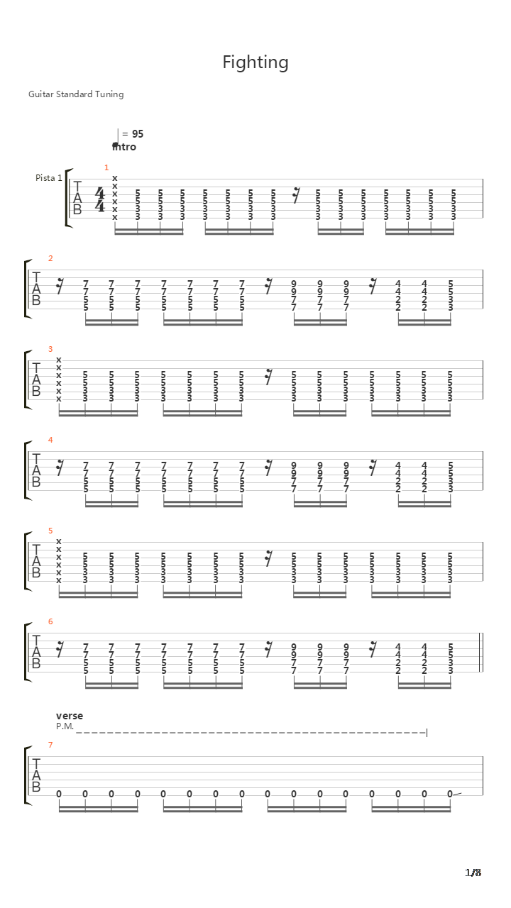 Fighting吉他谱