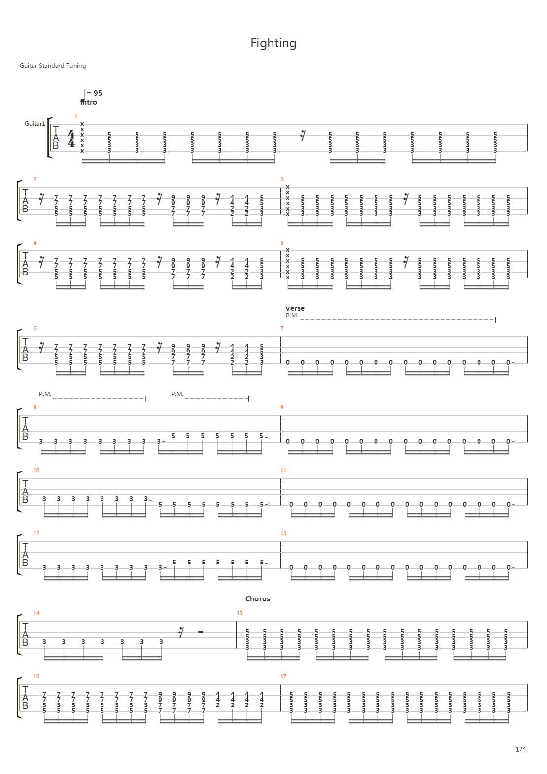 Fighting吉他谱