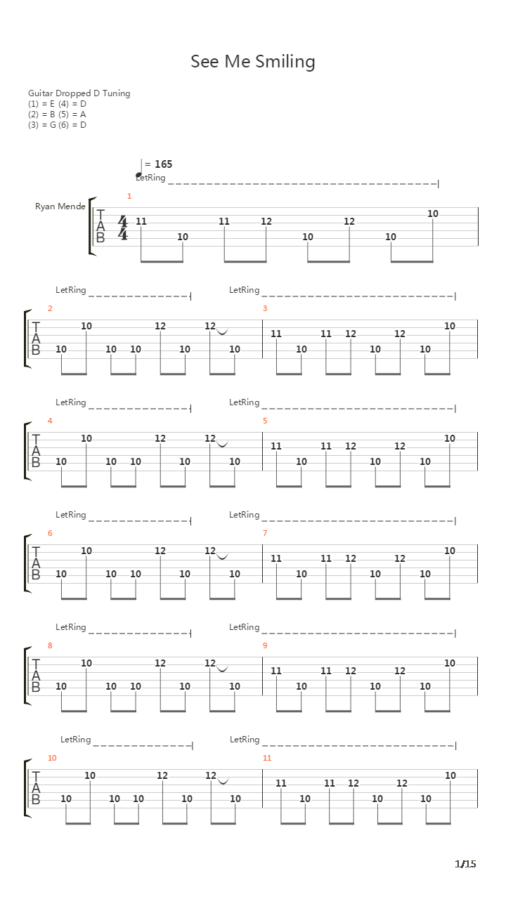 See Me Smiling吉他谱