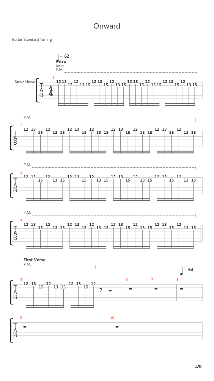 Onward吉他谱