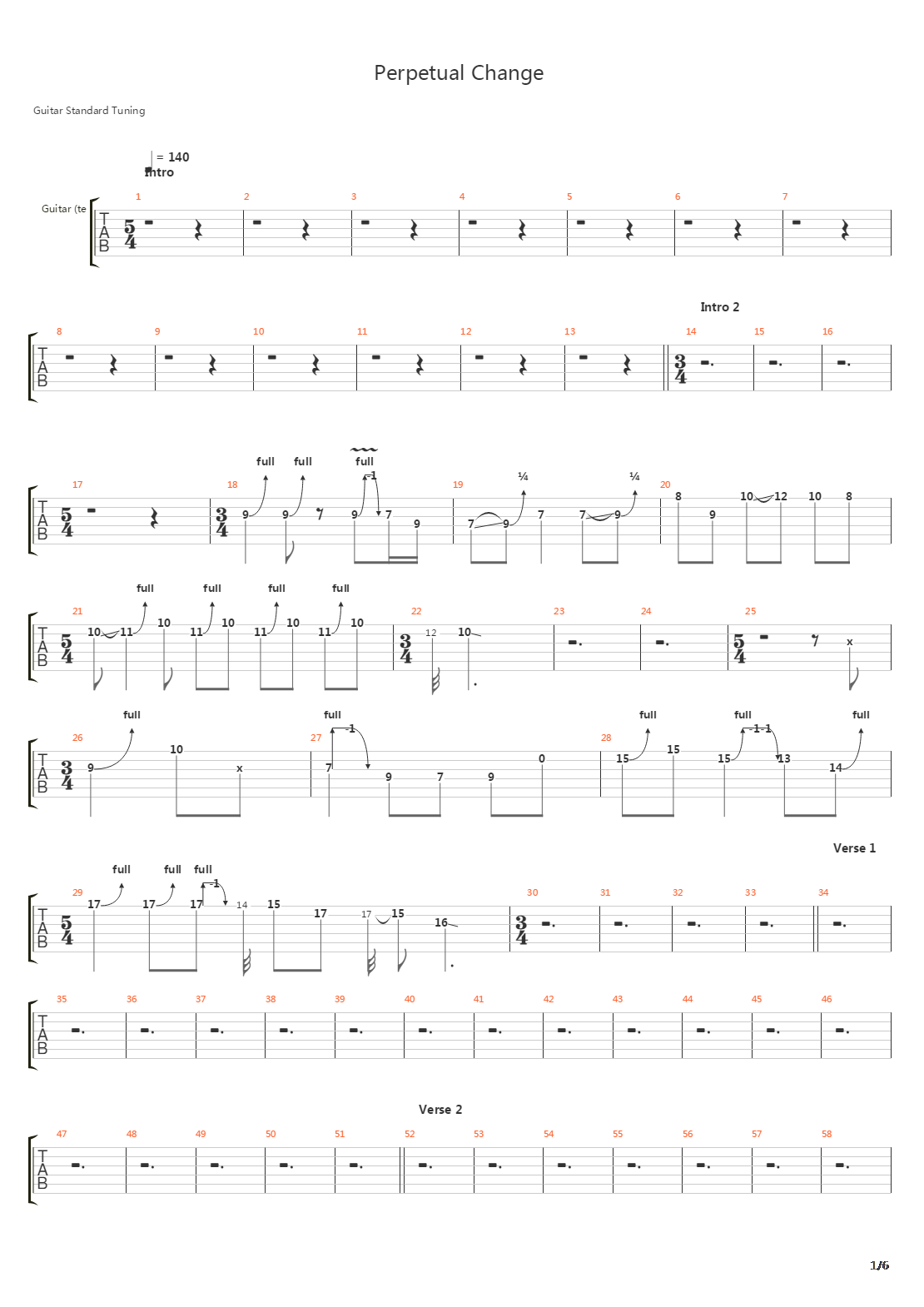 Perpetual Change吉他谱
