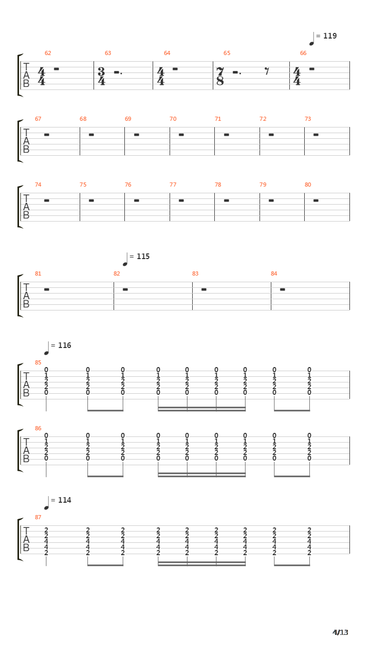 Siberian Khatru吉他谱