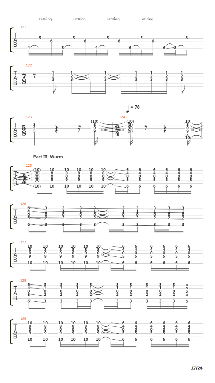 Starship Trooper吉他谱