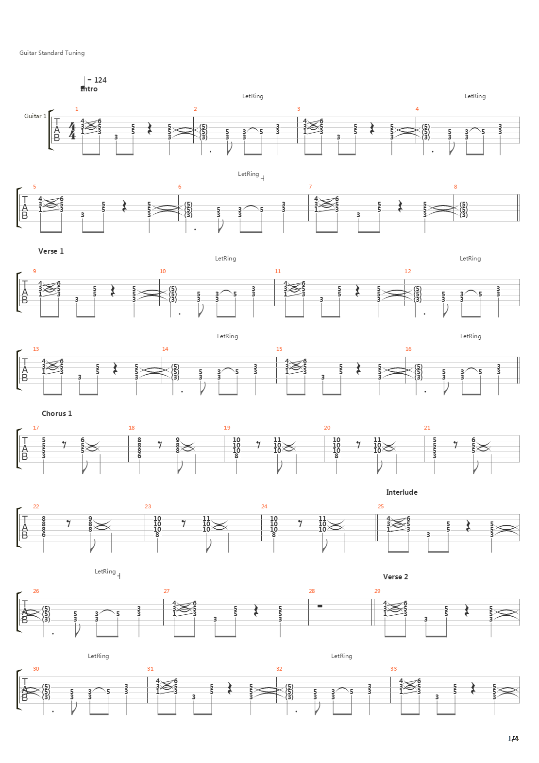 Doubleback吉他谱