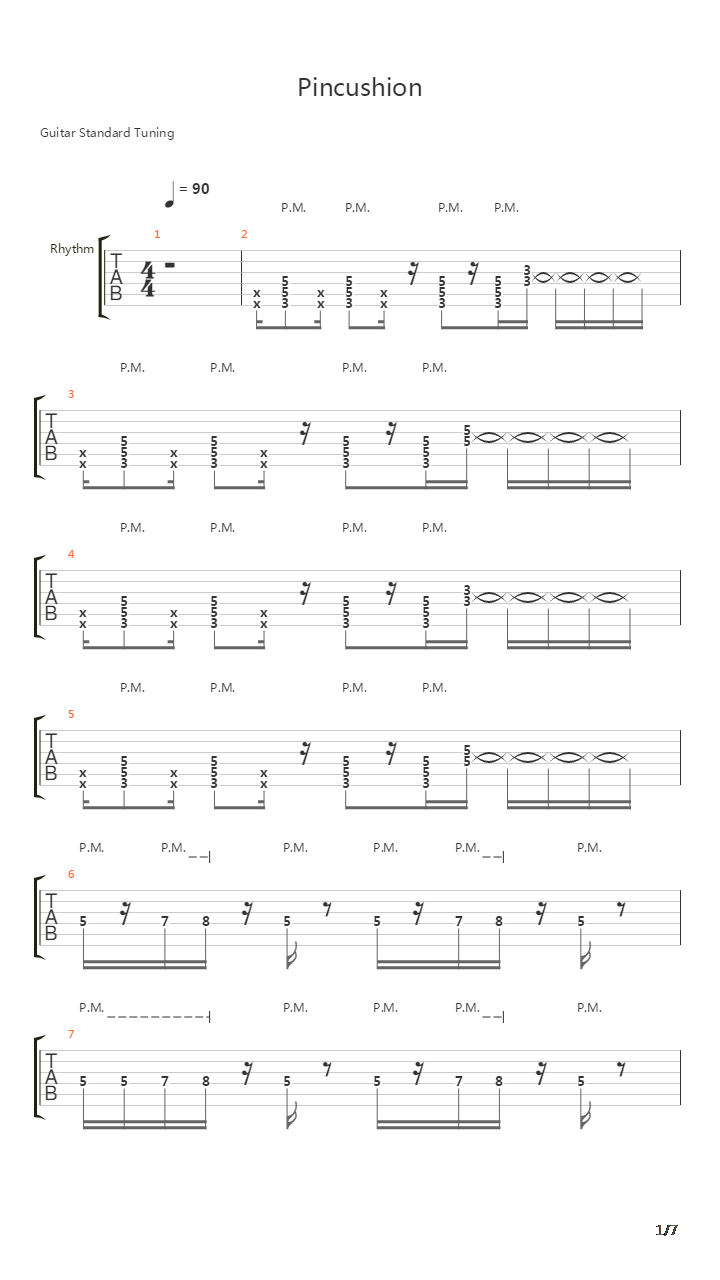 Pincushion吉他谱