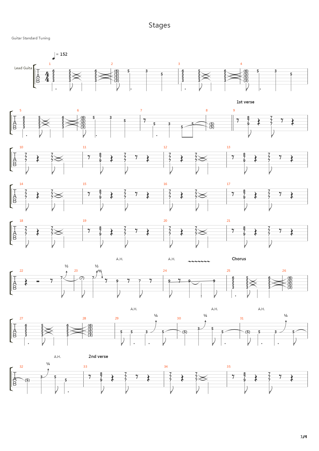 Stages吉他谱