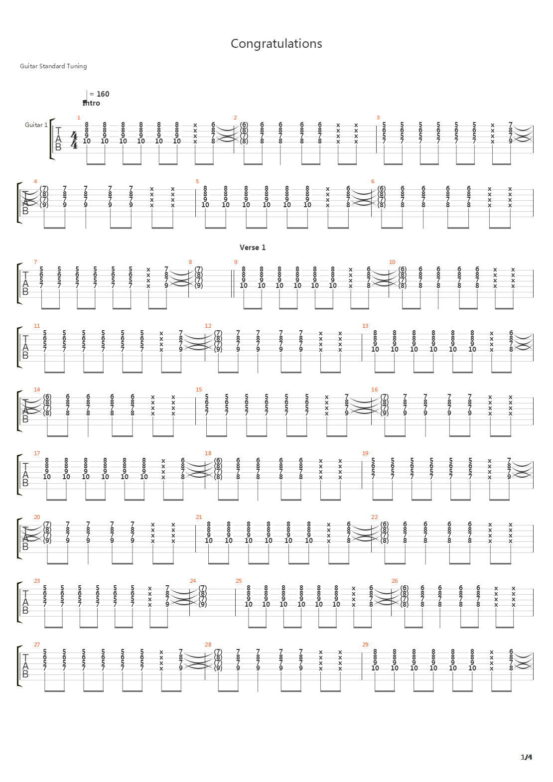 Congratulations吉他谱