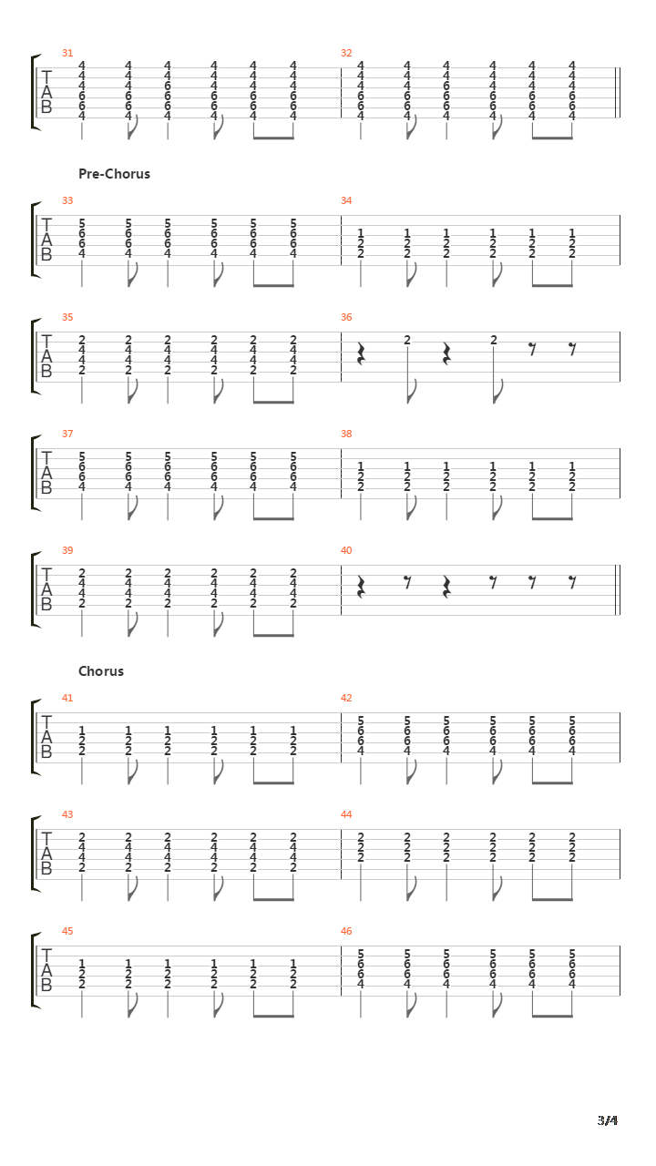 Getting Up And Leaving吉他谱