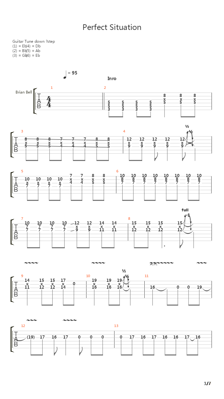 Perfect Situation吉他谱