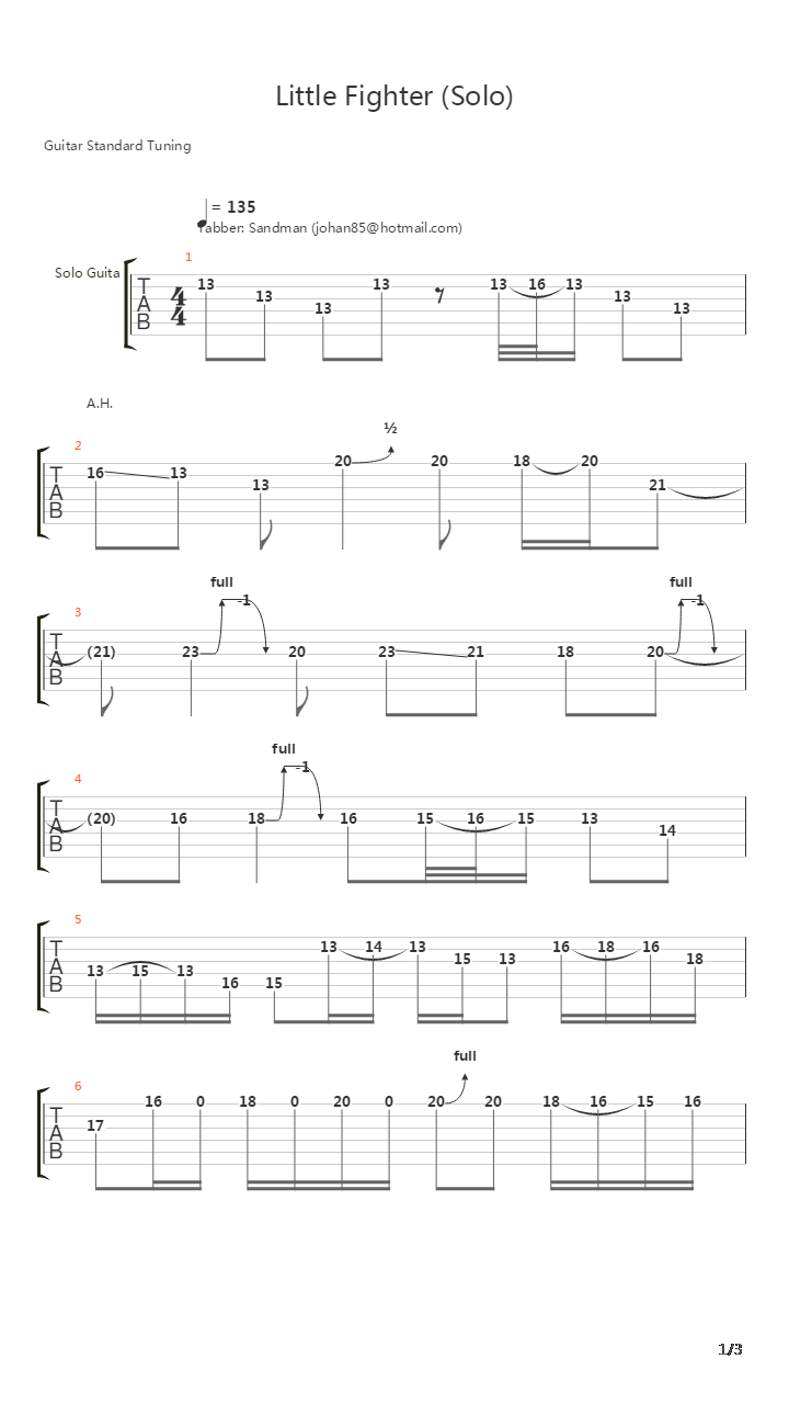 Little Fighter吉他谱