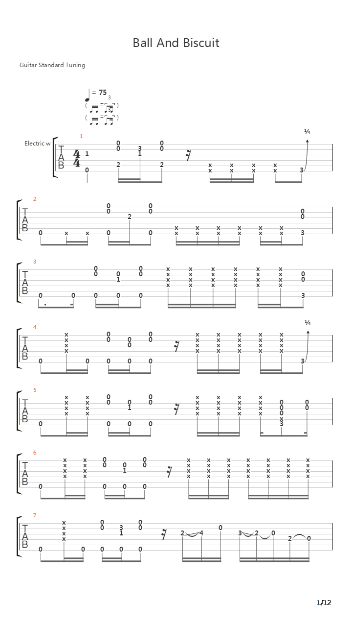 Ball And Biscuit吉他谱