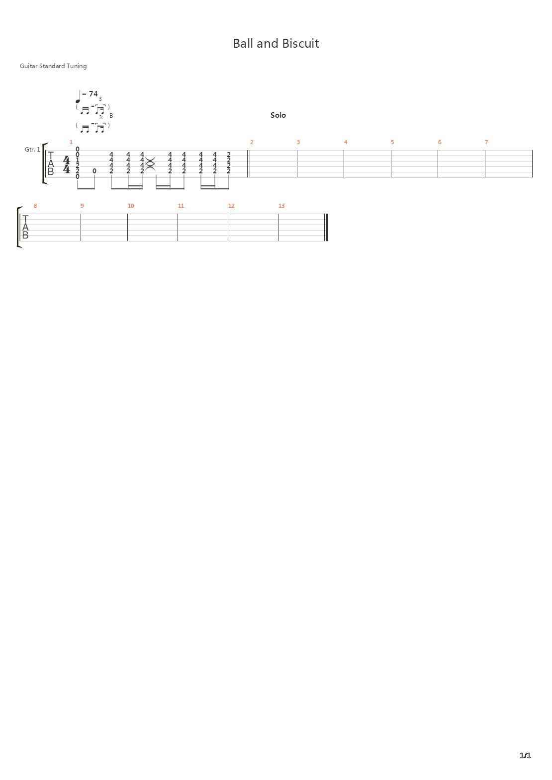 Ball And Biscuit吉他谱