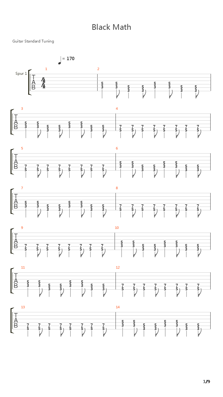 Black Math吉他谱