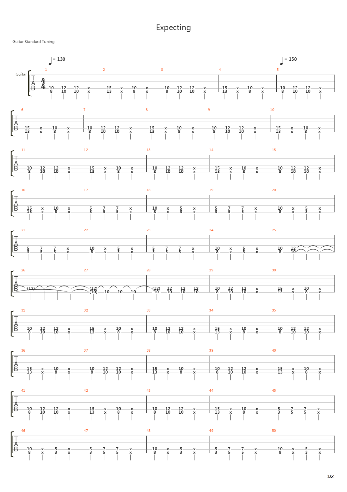 Expecting吉他谱
