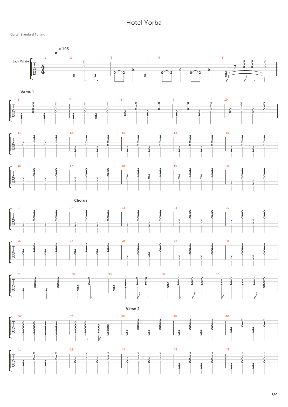 Hotel Yorba吉他谱