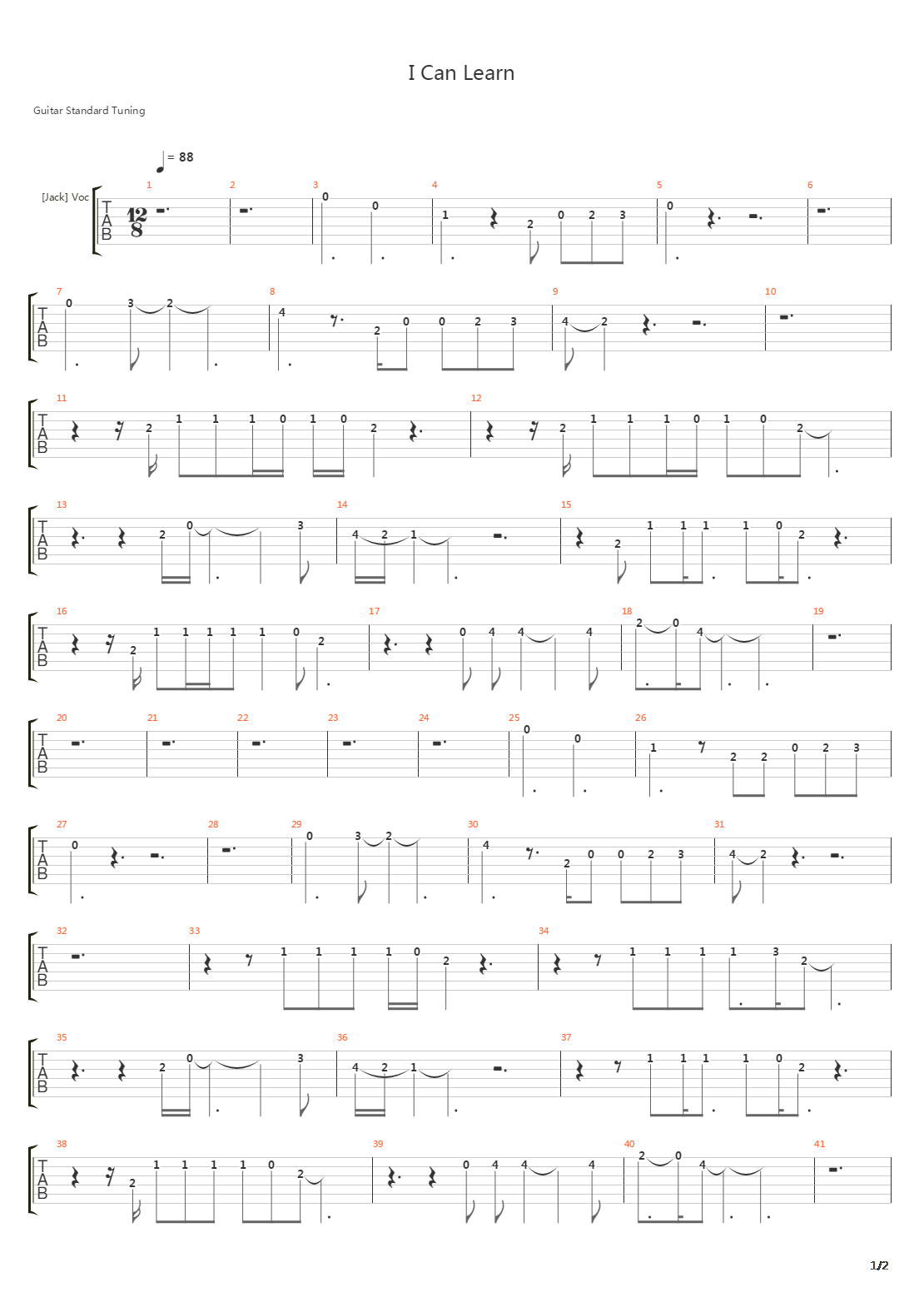 I Can Learn吉他谱