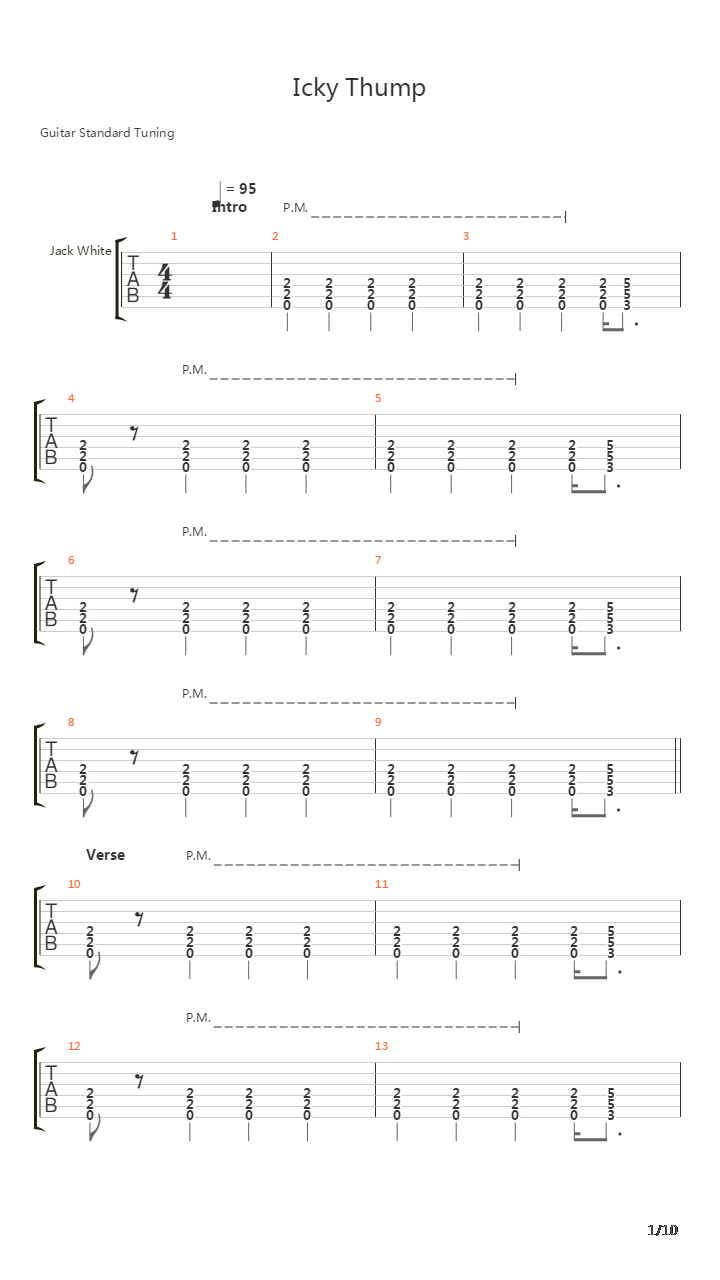 Icky Thump吉他谱