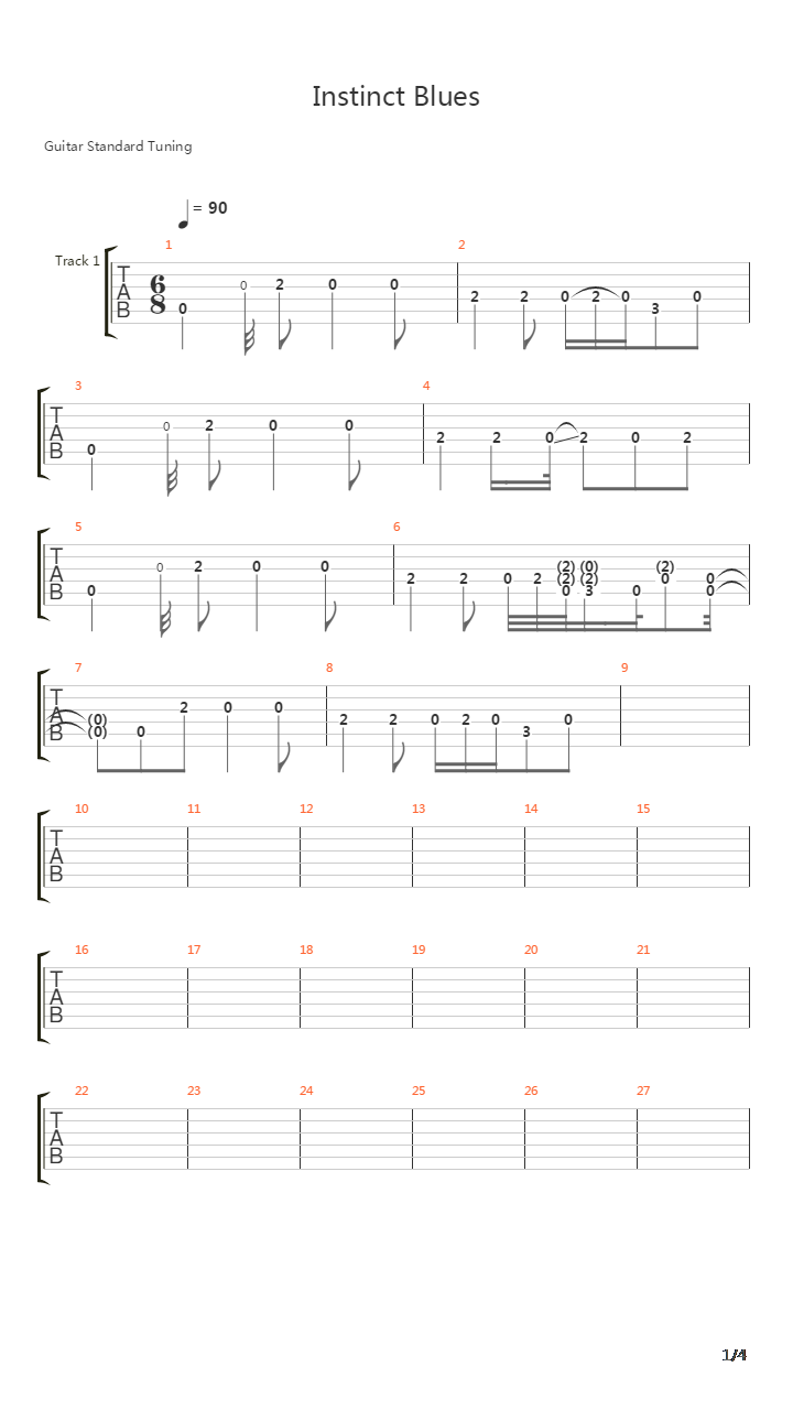 Instinct Blues吉他谱