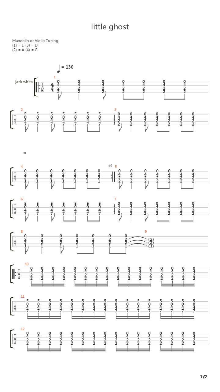 Little Ghost吉他谱