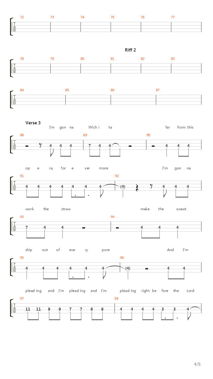 Seven Nation Army吉他谱