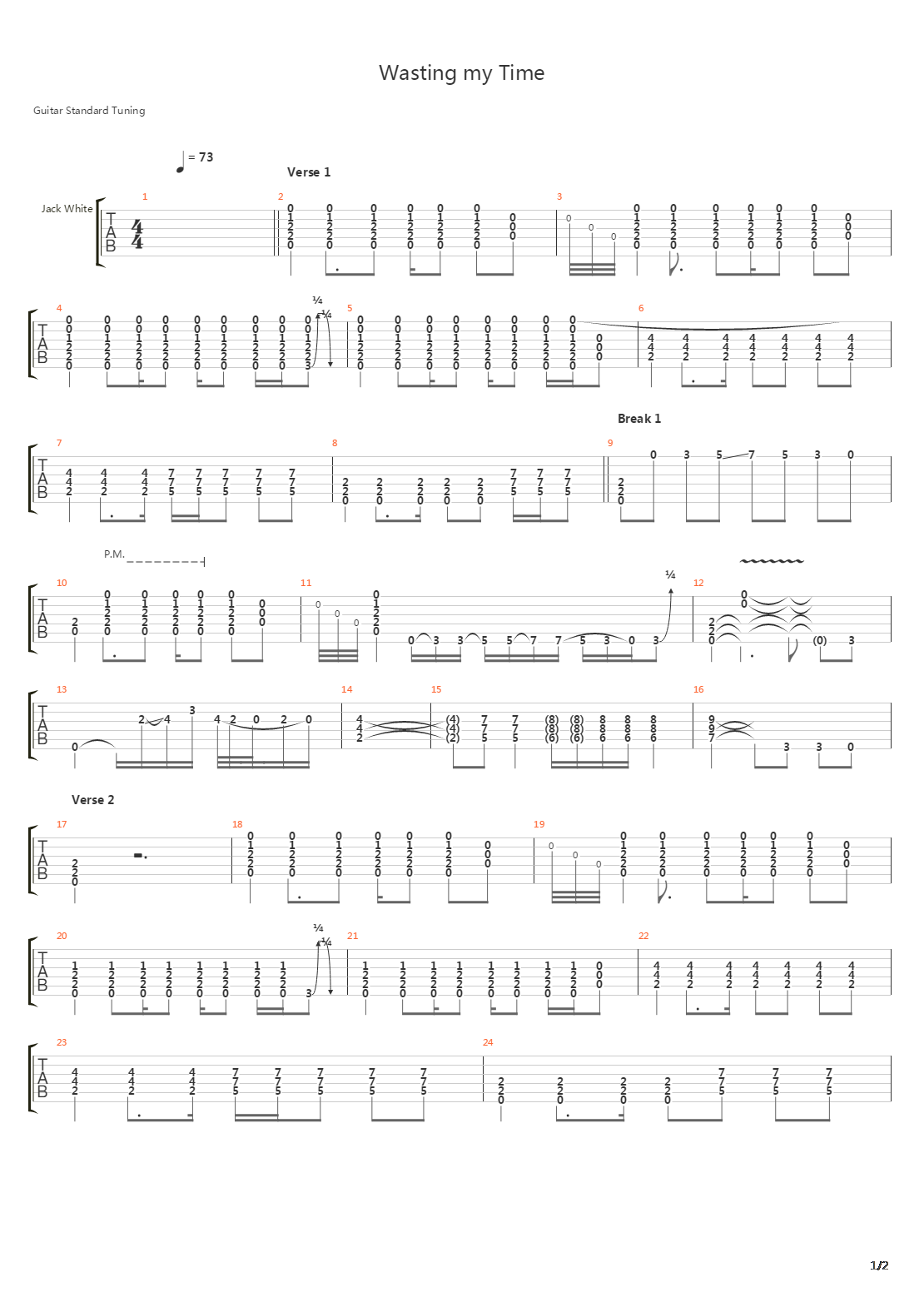 Wasting My Time吉他谱