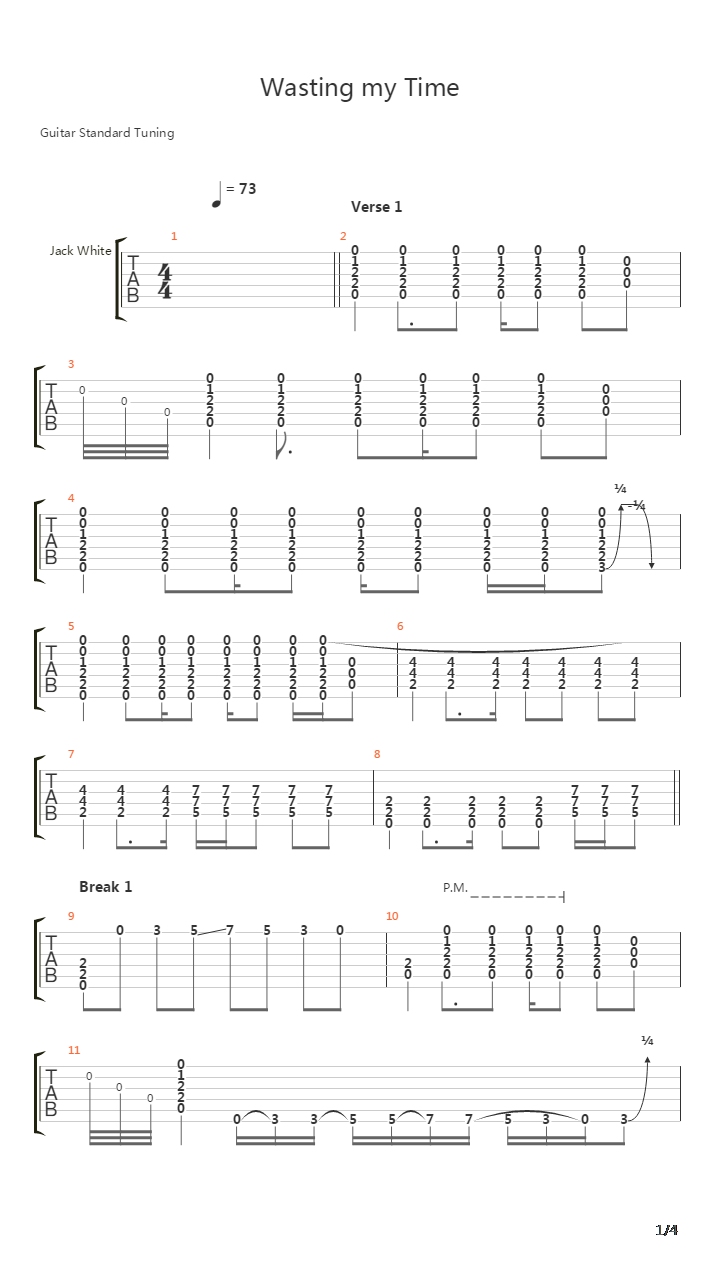 Wasting My Time吉他谱