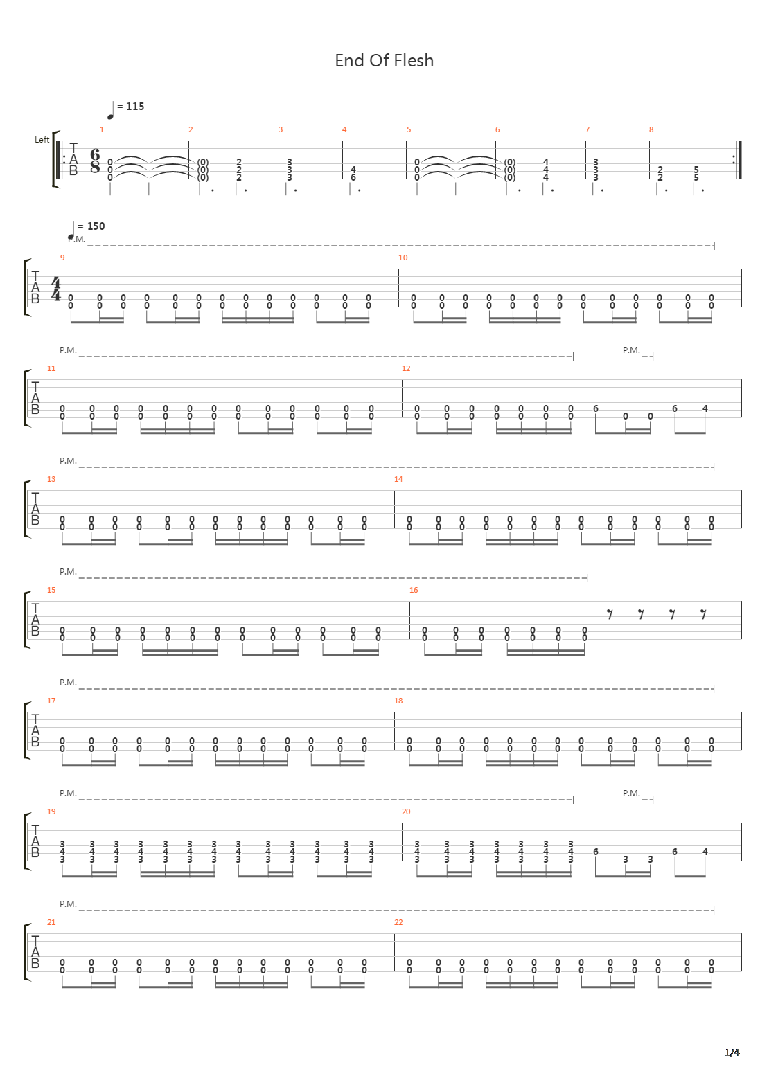 End Of Flesh吉他谱