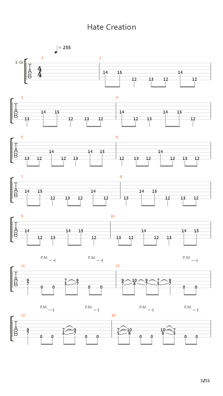 Hate Creation吉他谱