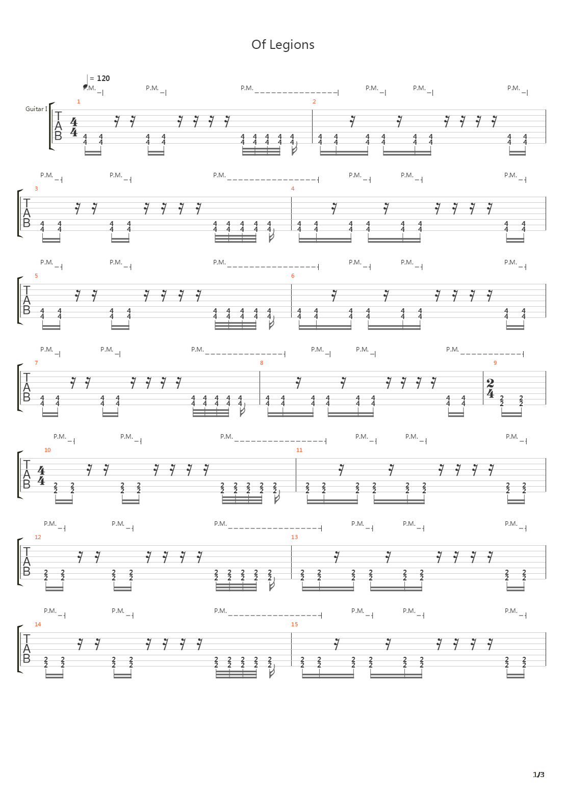 Of Legions吉他谱
