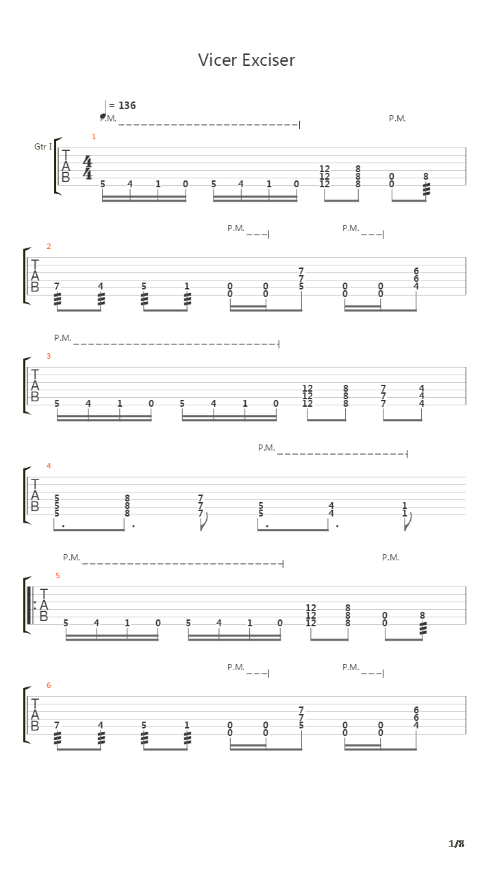 Vicer Exciser吉他谱