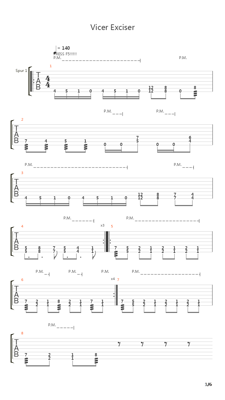 Vicer Exciser吉他谱