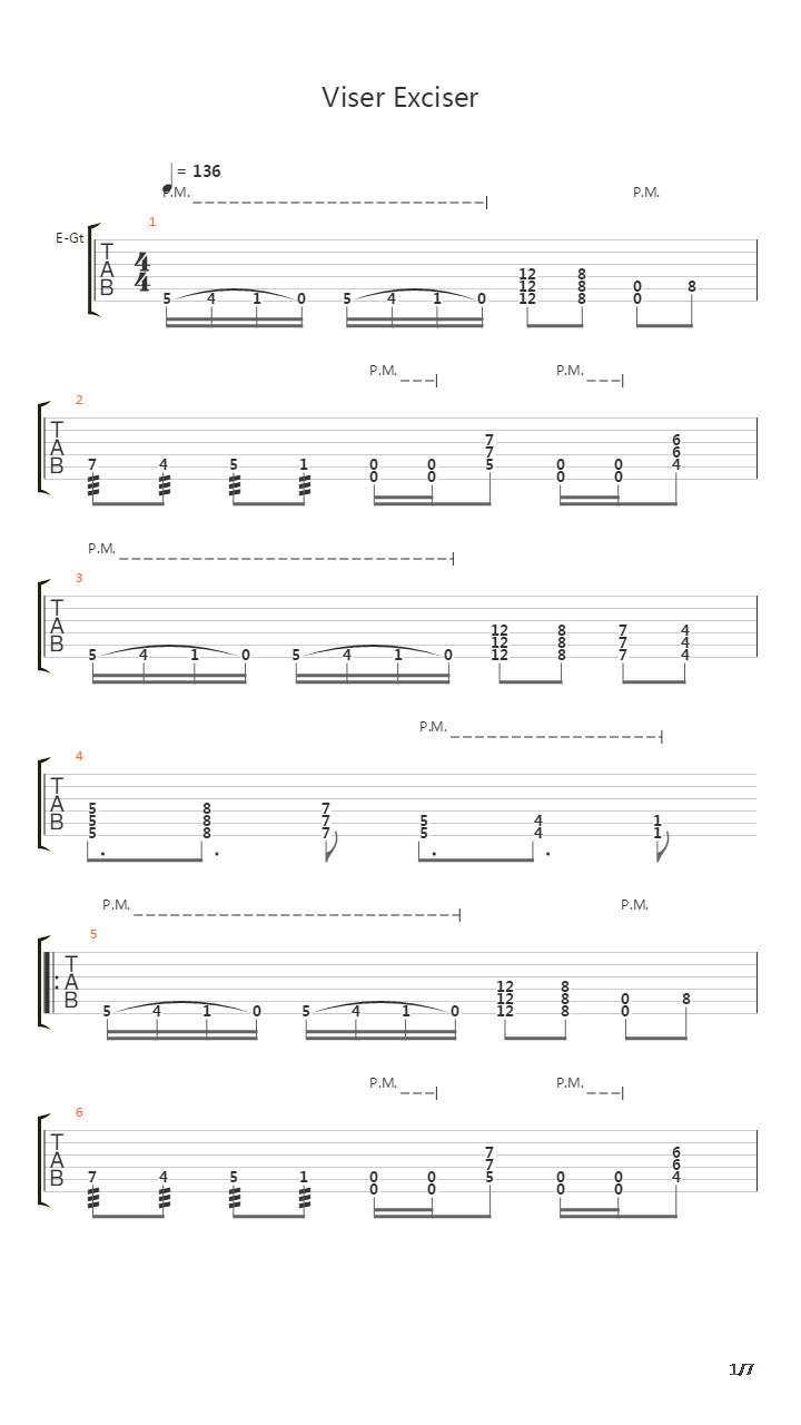 Viscer Exciser吉他谱