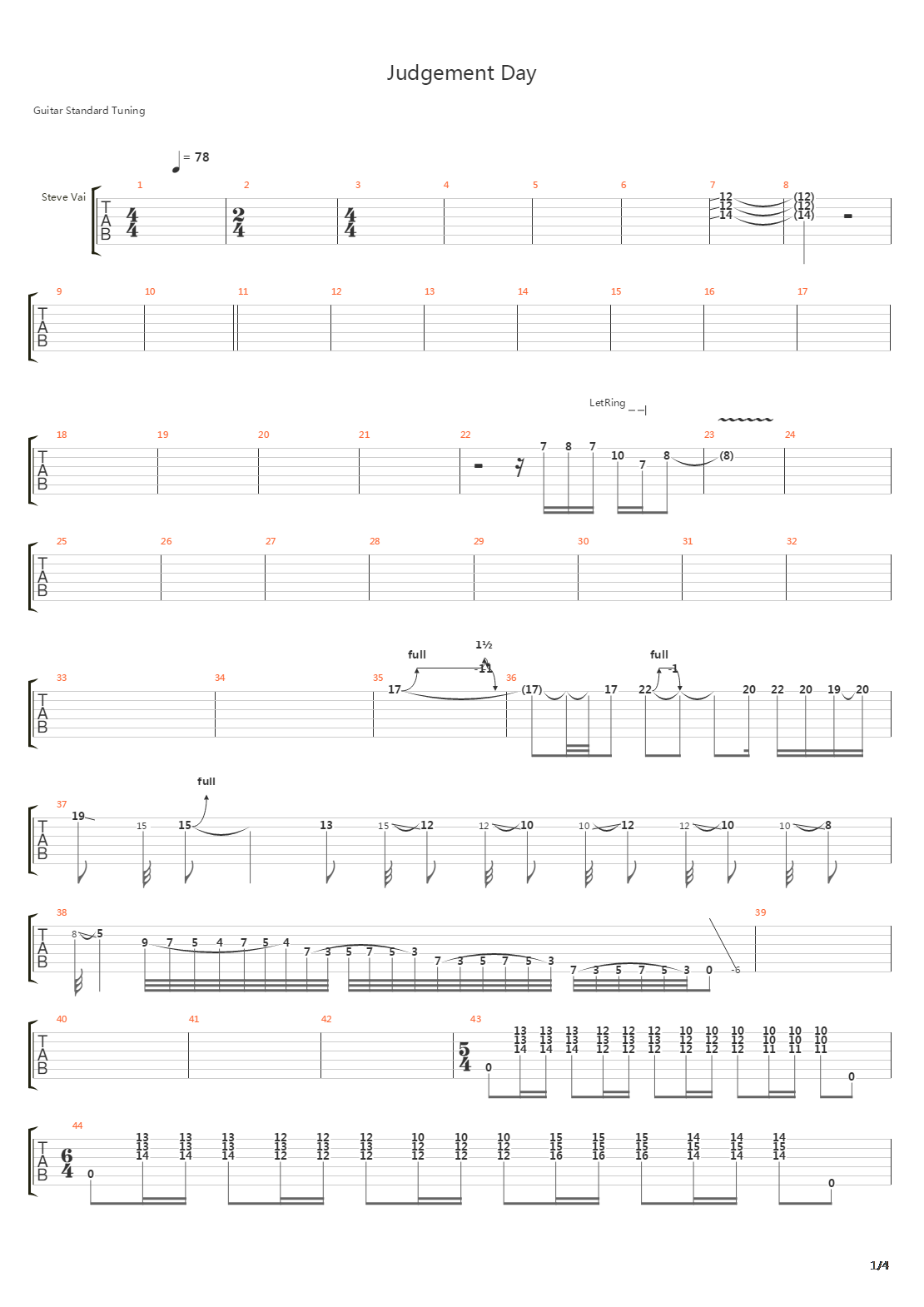 Judgement Day吉他谱