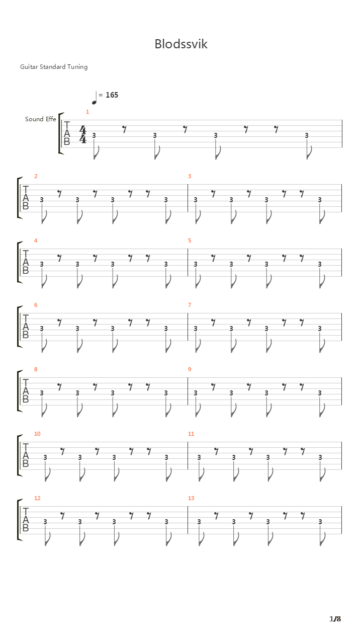 Blodssvik吉他谱