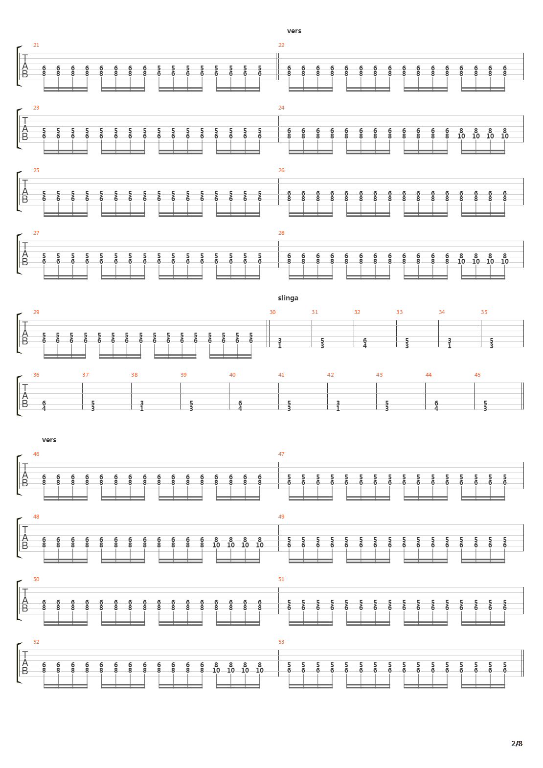 Sognariket Sine Krigarar吉他谱