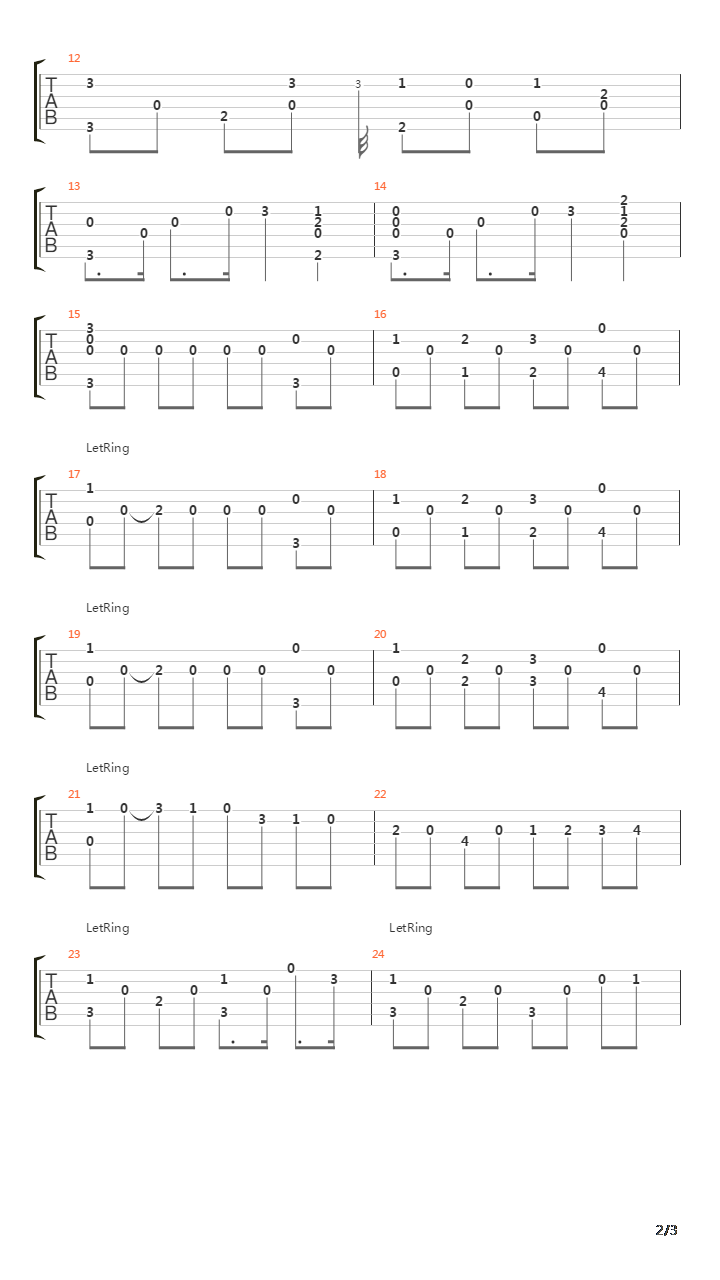 op1-3 No.1吉他谱