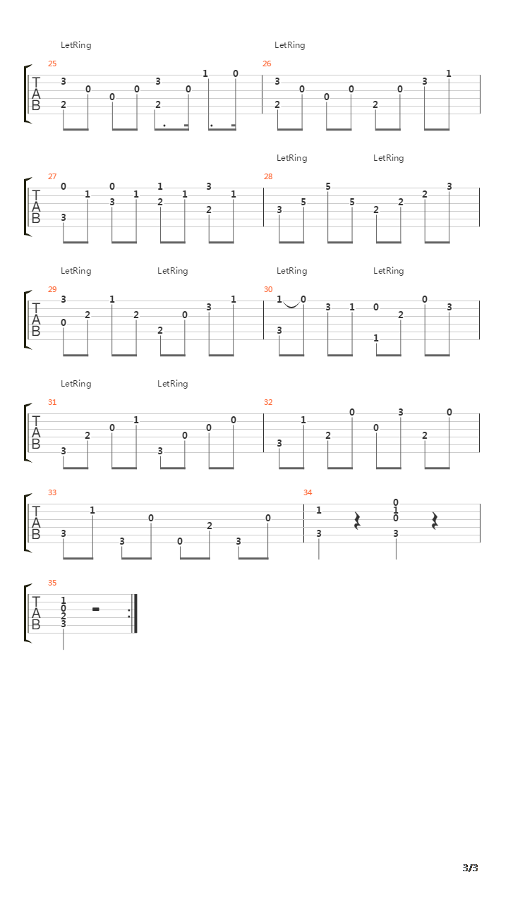 op1-3 No.1吉他谱