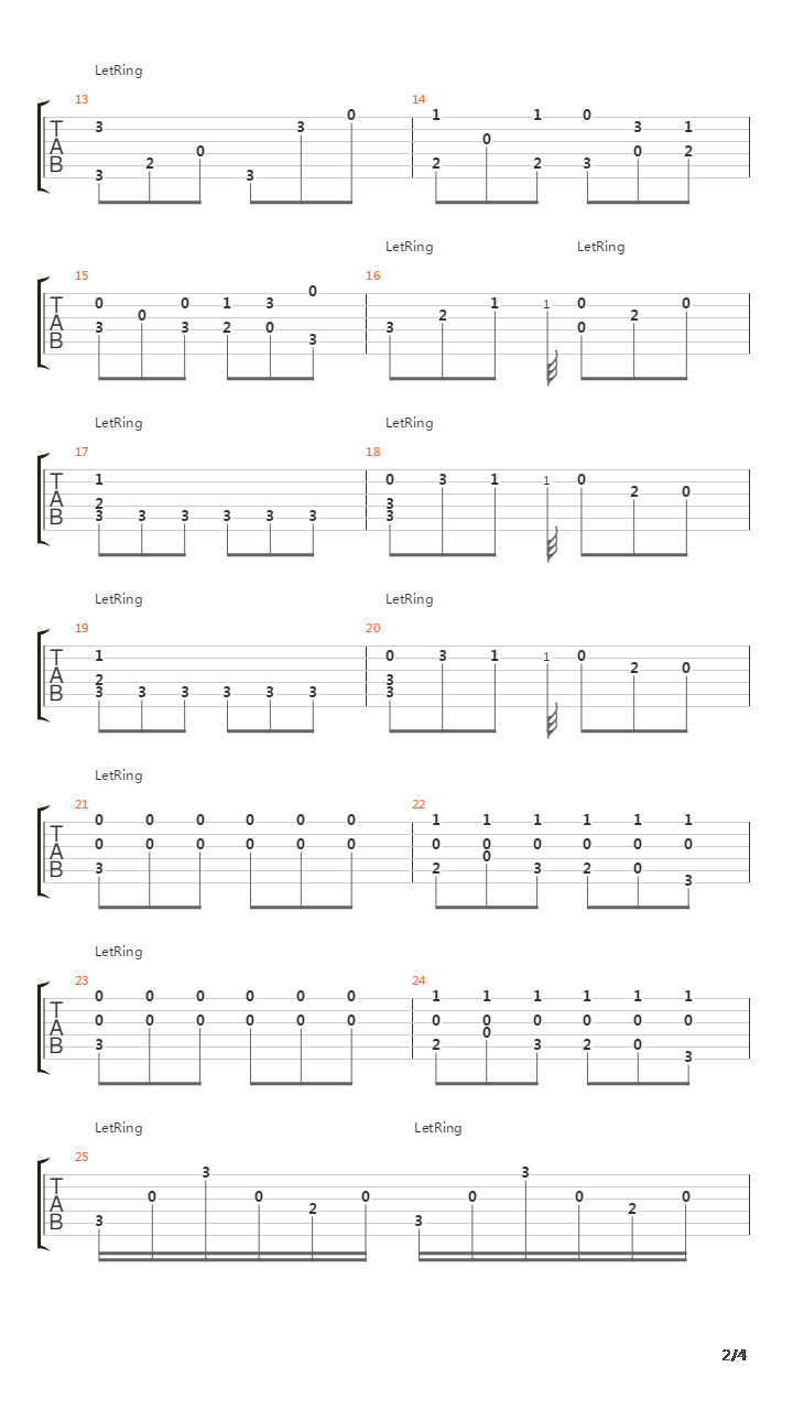 op1-3 No.2吉他谱