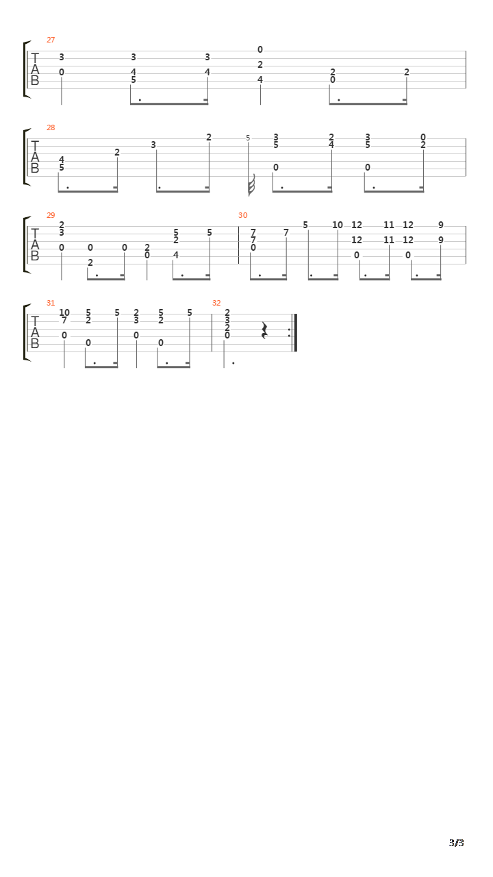 op1-3 No.7吉他谱