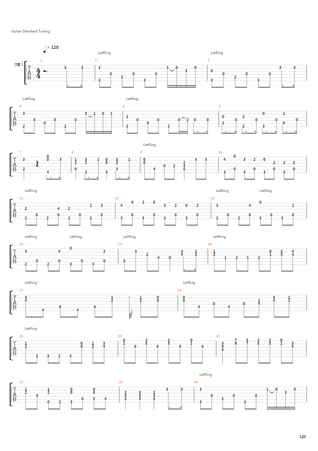 op1-3 No.8吉他谱