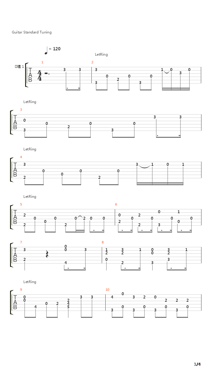 op1-3 No.8吉他谱