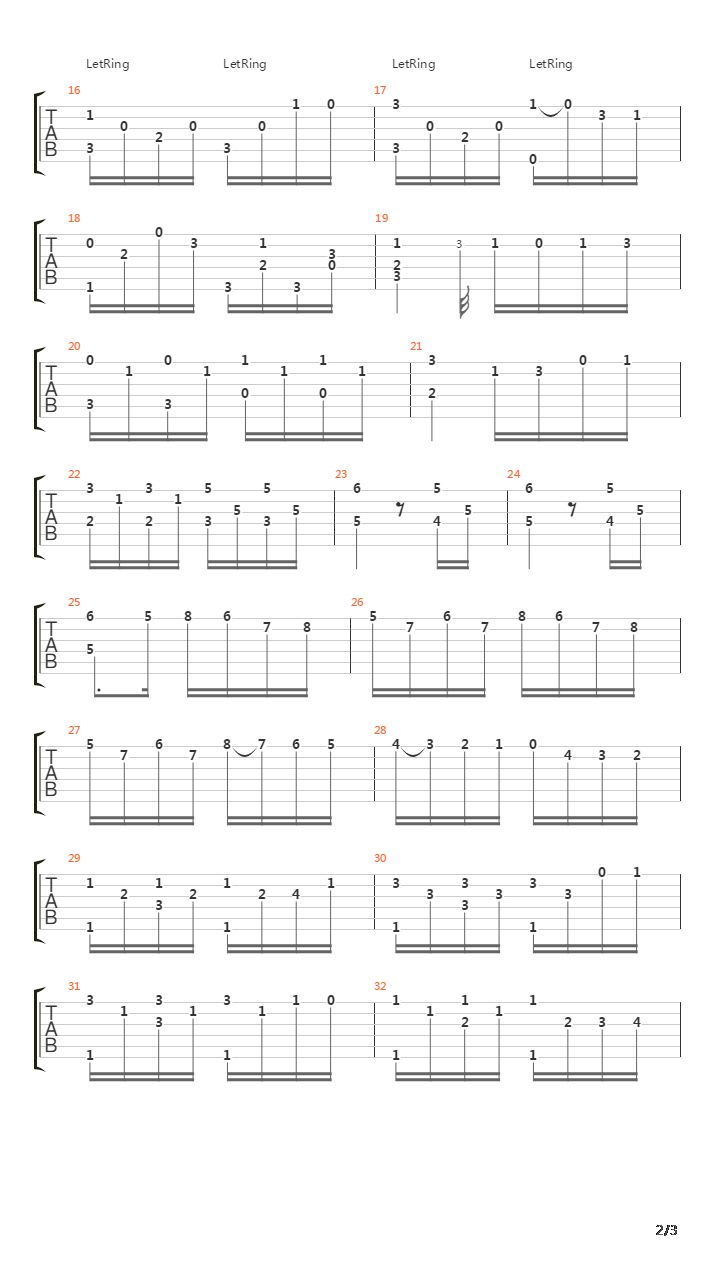 op1-3 No.9吉他谱