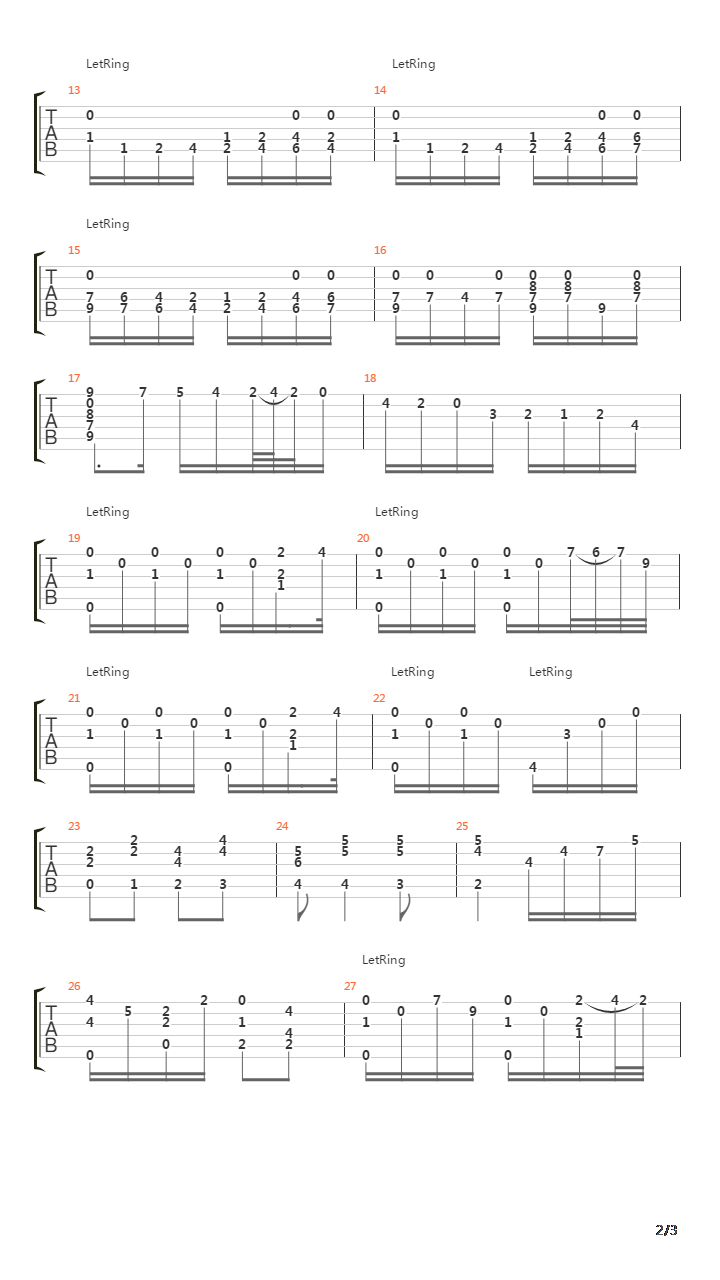 op1-3 No.12吉他谱