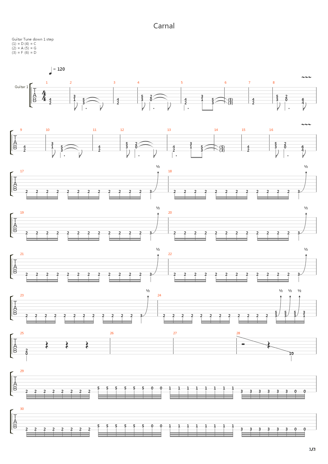 Carnal吉他谱