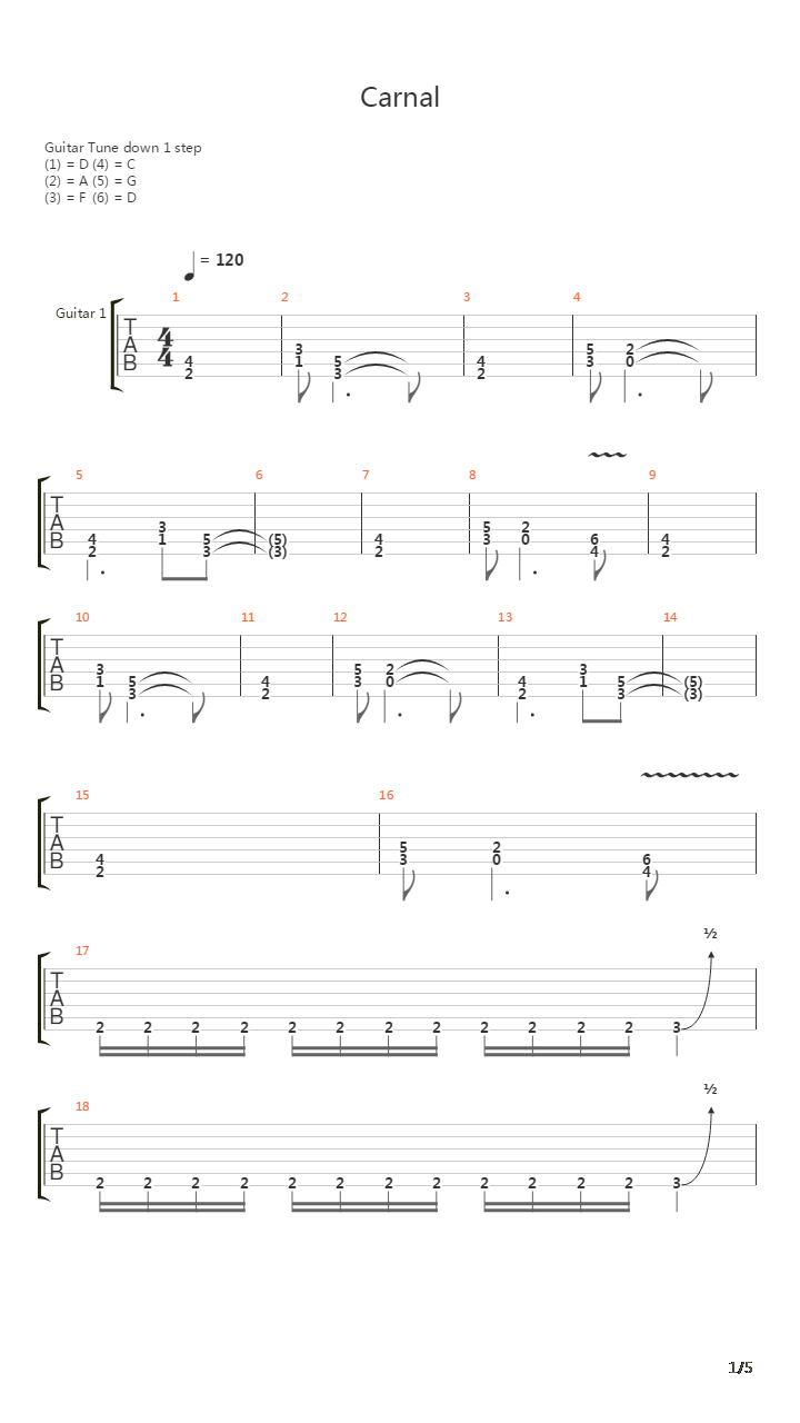 Carnal吉他谱