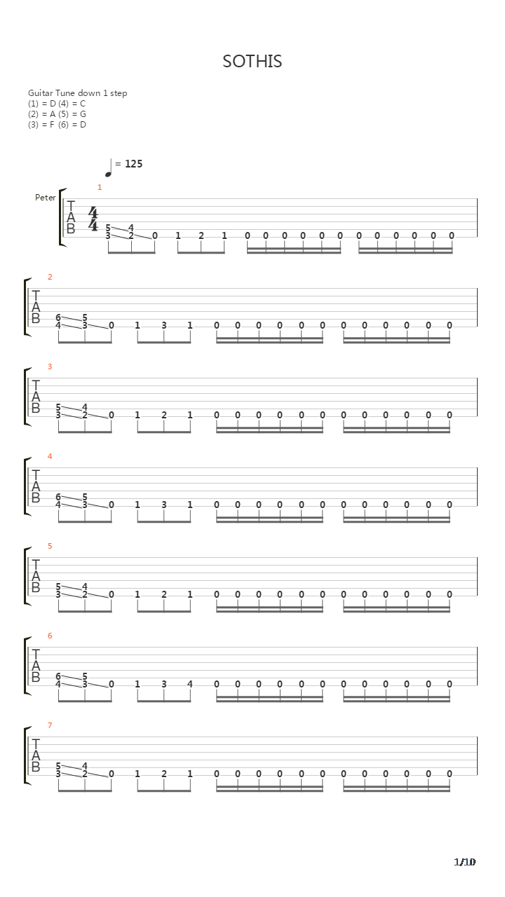 Sothis吉他谱