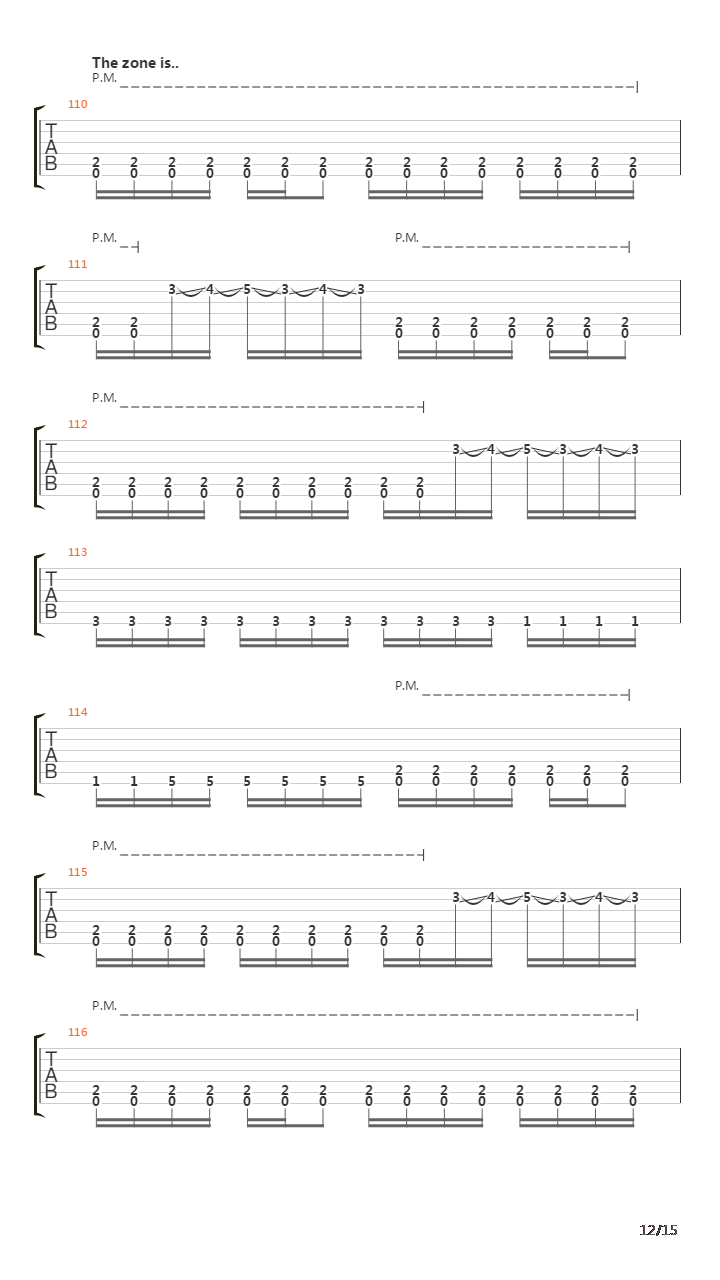 Zone吉他谱