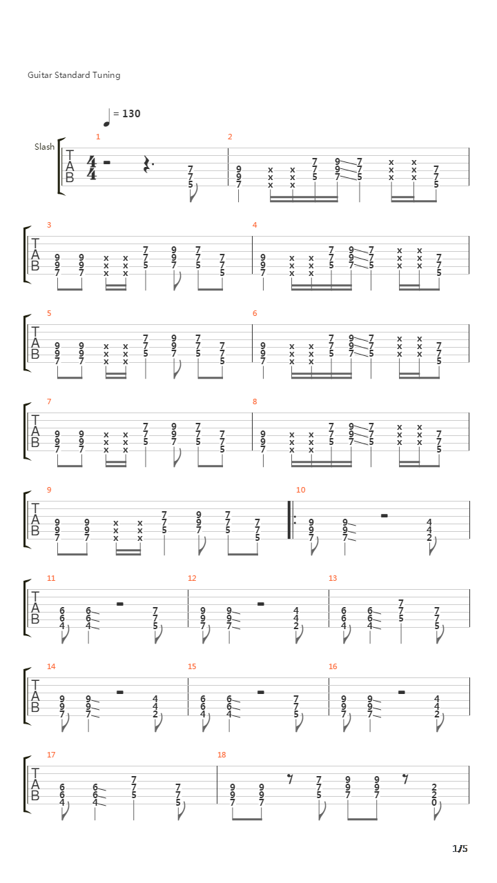 Get Out The Door吉他谱