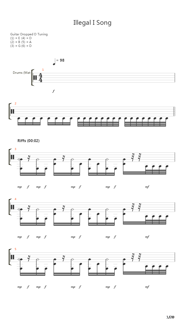 Illegal I Song吉他谱