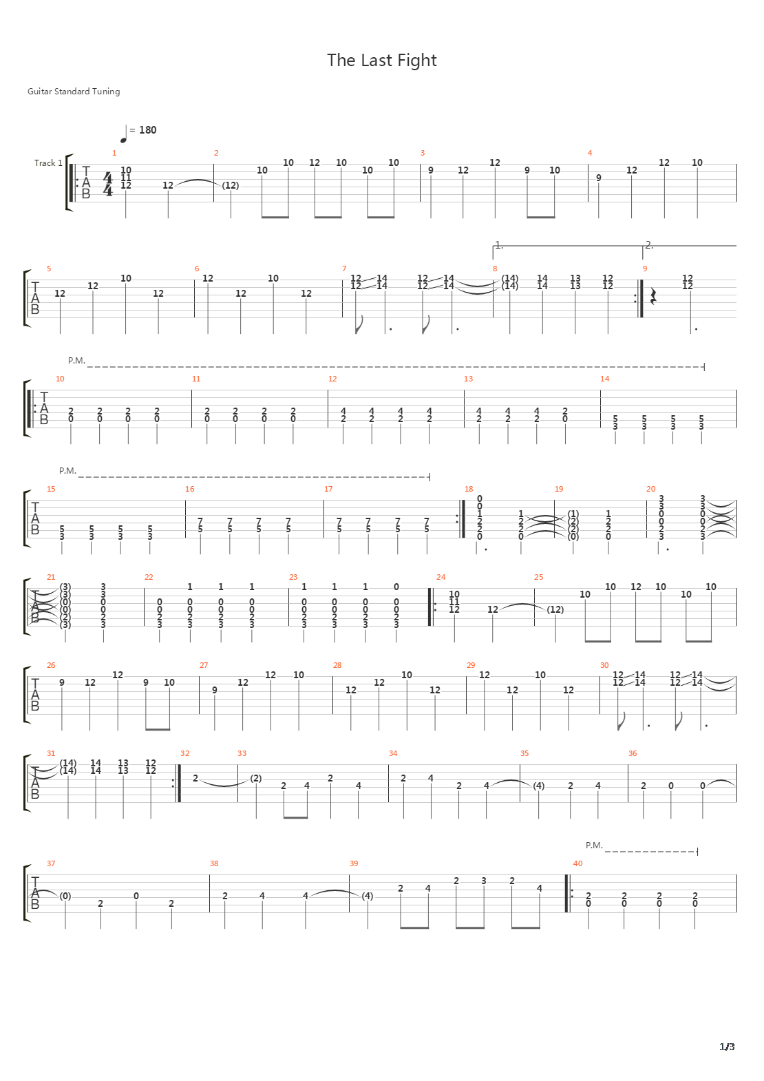 Last Fight吉他谱